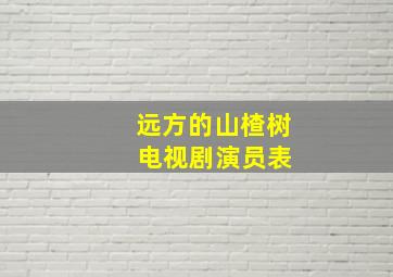 远方的山楂树 电视剧演员表